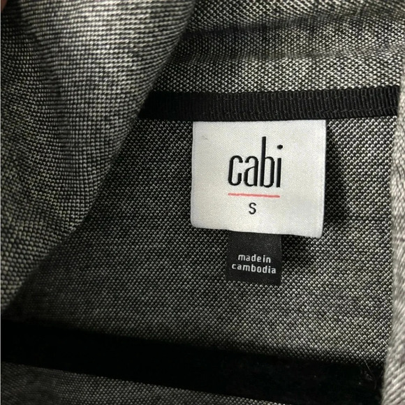 CAbi | houndstooth | scarf neck | jacket | open front | s - Picture 4 of 5